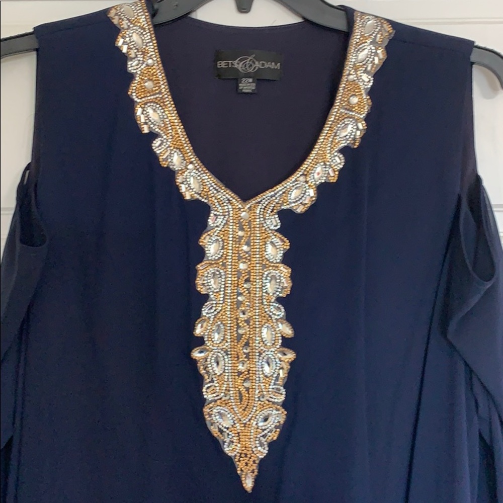 Navy Sheath Dress Plus Size